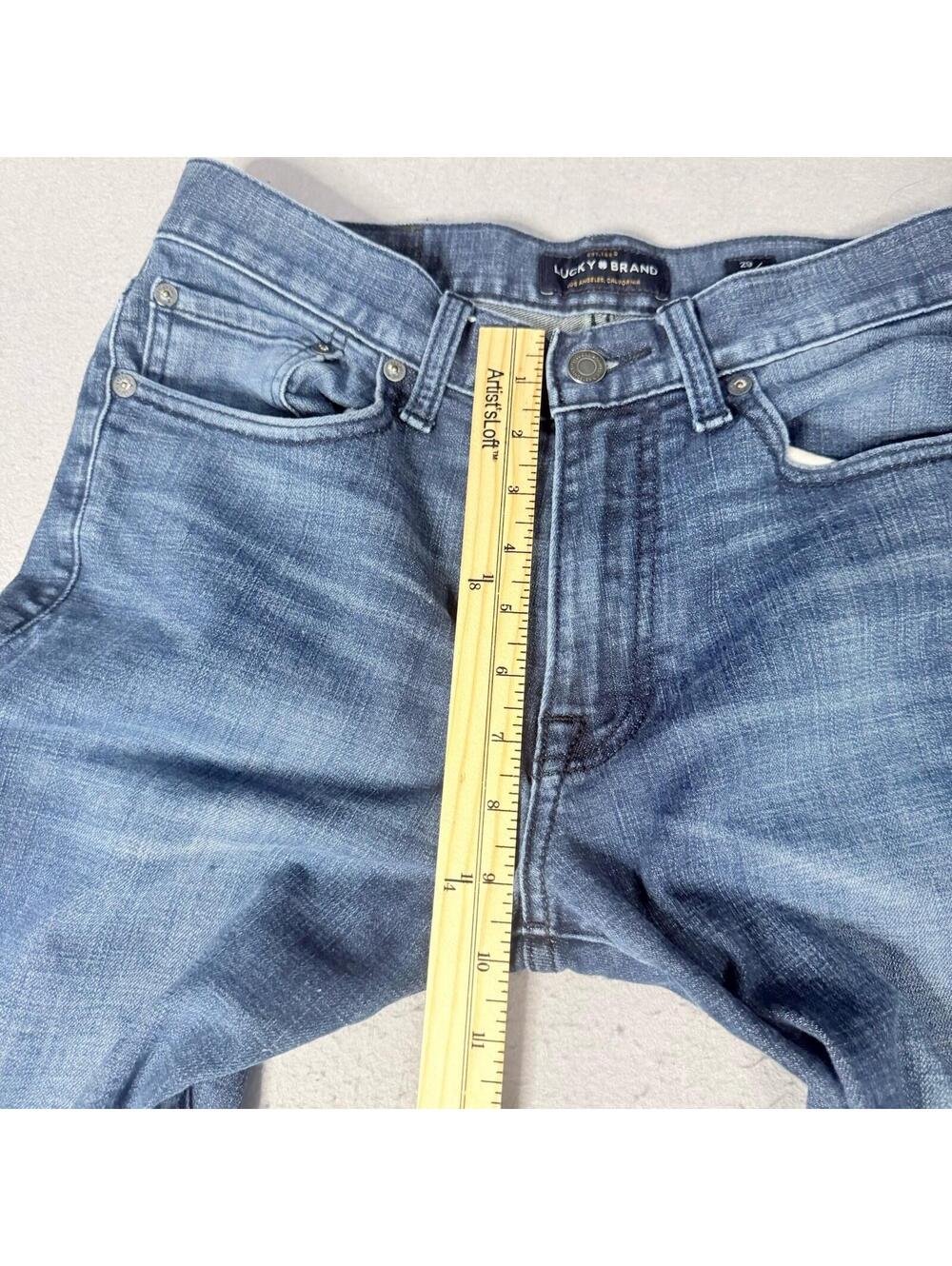 Lucky Brand Jeans Men’s 29/30 Blue Straight Fit Distressed Wash Denim‎ Pants - Picture 10 of 16